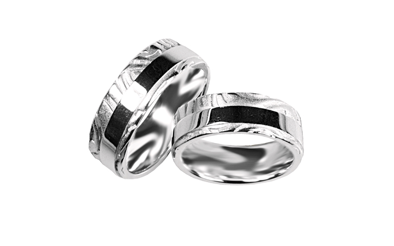 45324+45325-wedding rings, gold 750